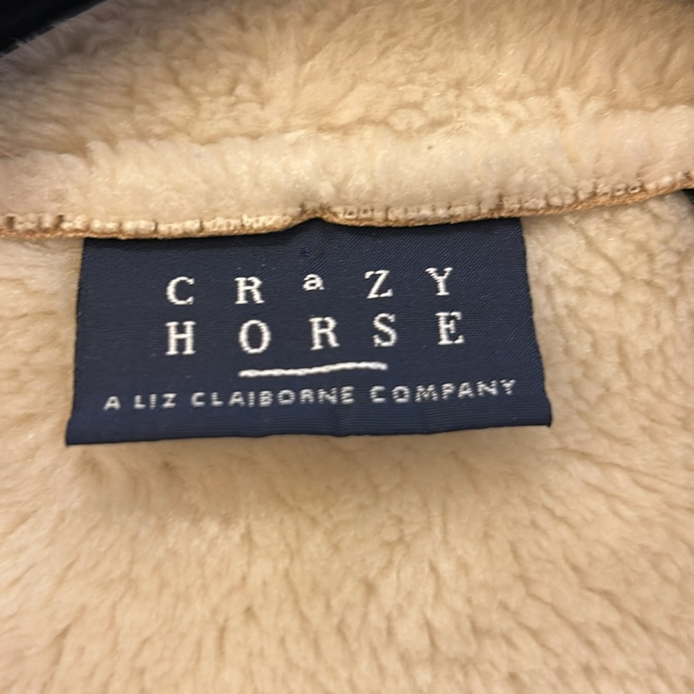 Crazy Horse Shearling Camel Colored XL Coat; Soft Fur Lining & Fur Cuffs;So Cute - Picture 5 of 12